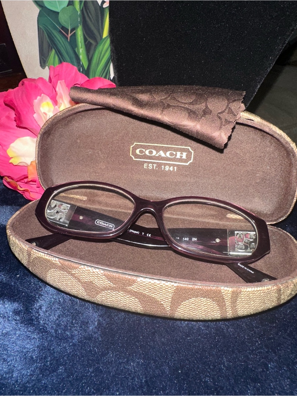 COACH Women's HC8012(Hope) 5042/8H(Purple) Eyeglasses with Signature Case